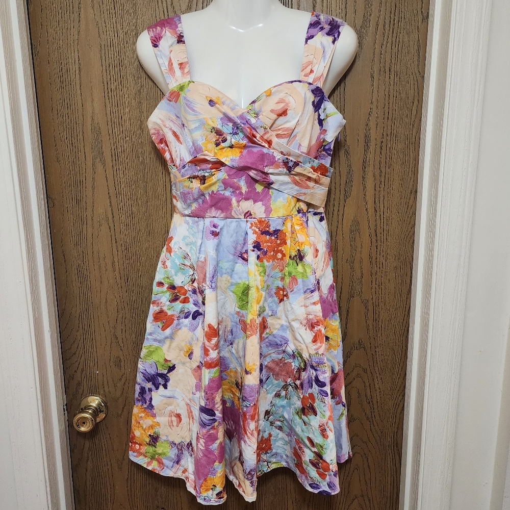 ⭐️Water Color Floral Multicolor Women's Dress⭐️